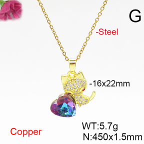 Fashion Copper Necklace  F6N406675aakl-G030