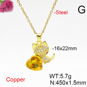 Fashion Copper Necklace  F6N406678aakl-G030