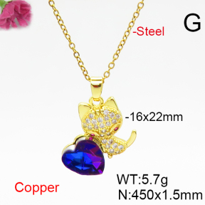 Fashion Copper Necklace  F6N406679aakl-G030