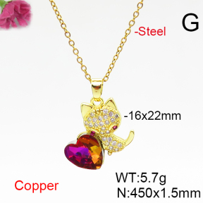 Fashion Copper Necklace  F6N406681aakl-G030