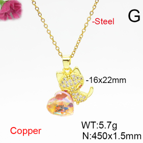 Fashion Copper Necklace  F6N406682aakl-G030