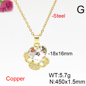 Fashion Copper Necklace  F6N406694aakl-G030
