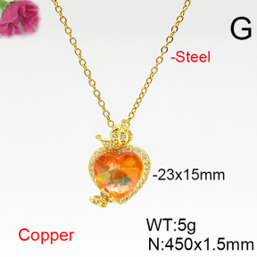 Fashion Copper Necklace  F6N406709aakl-G030