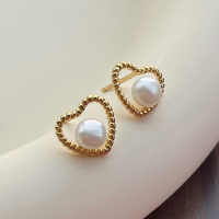 925 Silver Earrings  Pearl:5mm  JE4839vhmv-Y23  C392