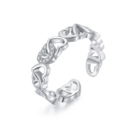 925 Silver Ring  WT:1.92g  4.4mm  JR4712ailk-Y08  RHR1363