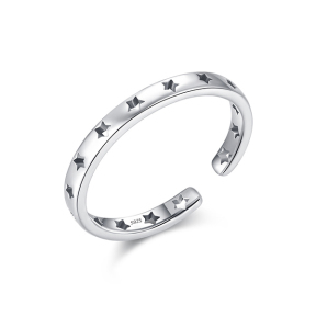 925 Silver Ring  WT:1.28g  2mm  JR4727vhon-Y08  RHR1453