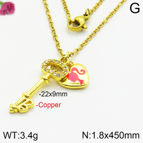 Fashion Copper Necklace  F2N400673bhva-J48