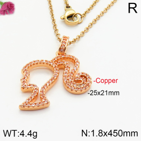 Fashion Copper Necklace  F2N400677bhva-J48