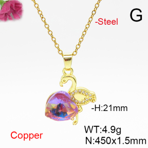 Fashion Copper Necklace  F6N406784aakl-G030