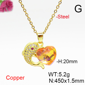 Fashion Copper Necklace  F6N406934aakl-G030