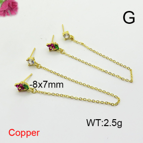 Fashion Copper Earrings  F6E404711bbov-L017