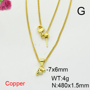 Fashion Copper Necklace  F6N200371baka-L017