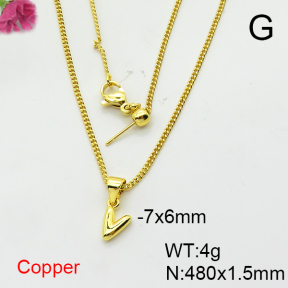 Fashion Copper Necklace  F6N200387baka-L017