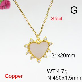 Fashion Copper Necklace  F6N406937ablb-L017