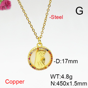 Fashion Copper Necklace  F6N406939ablb-L017