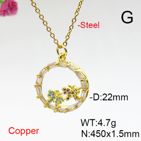 Fashion Copper Necklace  F6N406940ablb-L017
