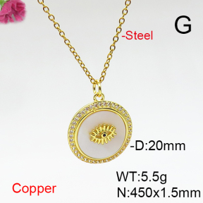 Fashion Copper Necklace  F6N406941ablb-L017