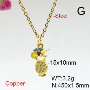 Fashion Copper Necklace  F6N406946vail-L017