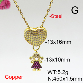 Fashion Copper Necklace  F6N406953vbmb-L017