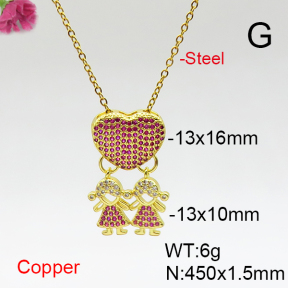 Fashion Copper Necklace  F6N406955vbnb-L017