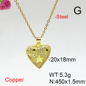 Fashion Copper Necklace  F6N406958ablb-L017