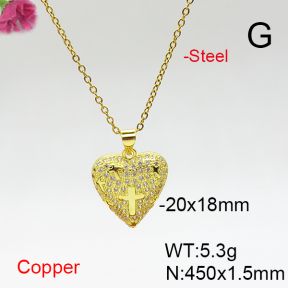 Fashion Copper Necklace  F6N406959ablb-L017