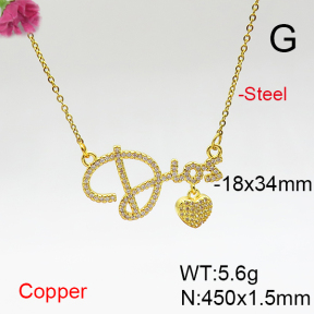 Fashion Copper Necklace  F6N406962ablb-L017