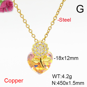 Fashion Copper Necklace  F6N407007aakl-G030
