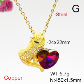 Fashion Copper Necklace  F6N407133aakl-G030