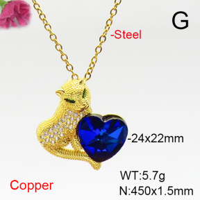 Fashion Copper Necklace  F6N407137aakl-G030