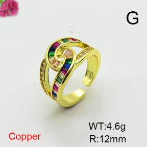 Fashion Copper Ring  F6R401472bbov-L017