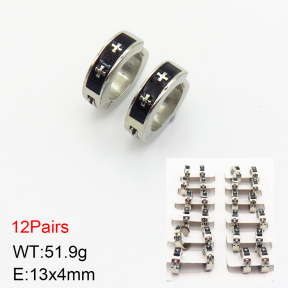 Stainless Steel Earrings  2E3001565bmmb-256