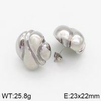 Stainless Steel Earrings  Handmade Polished  5E2002647vbpb-066