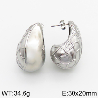 Stainless Steel Earrings  Handmade Polished  5E2002649bhva-066
