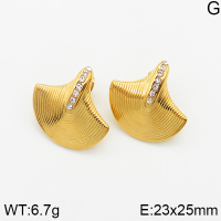 Stainless Steel Earrings  Czech Stones,Handmade Polished  5E4002466bhia-066