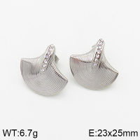 Stainless Steel Earrings  Czech Stones,Handmade Polished  5E4002467vhha-066