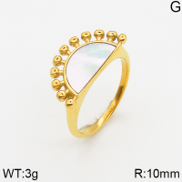 Stainless Steel Ring  6-8#  Shell Beads,Handmade Polished  5R3000383bhia-066