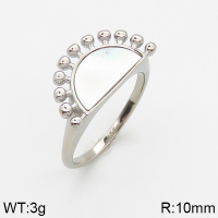 Stainless Steel Ring  6-8#  Shell Beads,Handmade Polished  5R3000384vhha-066