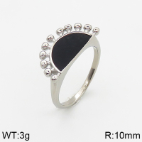 Stainless Steel Ring  6-8#  Acrylic,Handmade Polished  5R4002681vhha-066