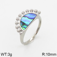 Stainless Steel Ring  6-8#  Abalone Shell,Handmade Polished  5R4002682vhha-066