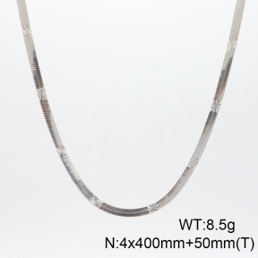 Stainless Steel Necklace  Snowflake Batch Flower  6N2003793aakl-G037