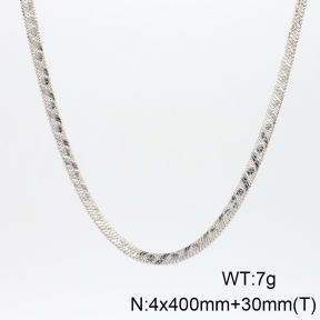 Stainless Steel Necklace  Double Twill Dot Embossing  6N2003795vbmb-G037