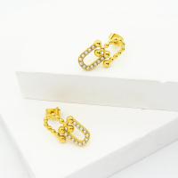Stainless Steel Earrings  Plastic Imitation Pearls,Handmade Polished  WT:3.2g  E:21x12mm  GEE001136aaha-066