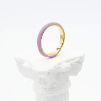 Stainless Steel Ring  Enamel,Handmade Polished  WT:1.6g  R:3mm  6-8#  GER000700bhva-066