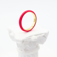 Stainless Steel Ring  Enamel,Handmade Polished  WT:1.6g  R:3mm  6-8#  GER000701bhva-066
