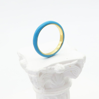Stainless Steel Ring  Enamel,Handmade Polished  WT:1.6g  R:3mm  6-8#  GER000702bhva-066