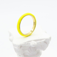 Stainless Steel Ring  Enamel,Handmade Polished  WT:1.6g  R:3mm  6-8#  GER000704bhva-066