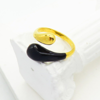 Stainless Steel Ring  Enamel,Handmade Polished  WT:3.2g  R:16mm  GER000705vhha-066