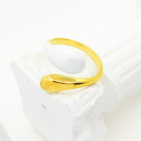 Stainless Steel Ring  Enamel,Handmade Polished  WT:3.2g  R:16mm  GER000707vhha-066