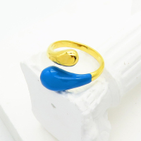 Stainless Steel Ring  Enamel,Handmade Polished  WT:3.2g  R:16mm  GER000708vhha-066